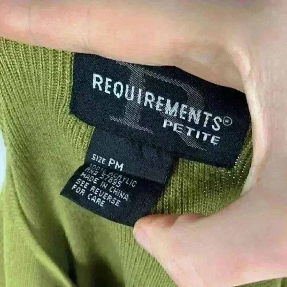 Requirements sweater PM green ribbed 3/4 sleeve - Picture 7 of 8